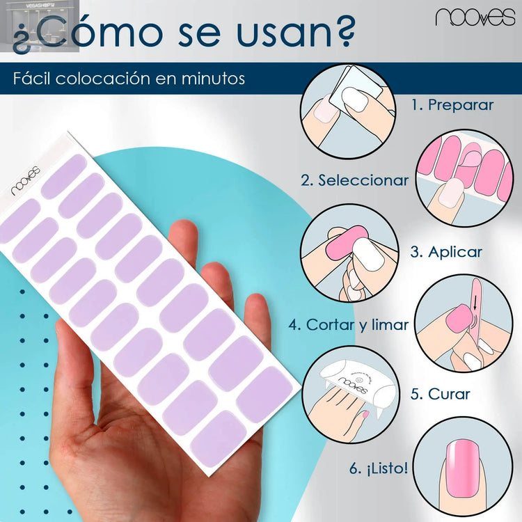 Láminas de Gel - Soft Lilac - Nooves Nails NOOVES NOOVES Láminas de Gel - Soft Lilac - Nooves Nails