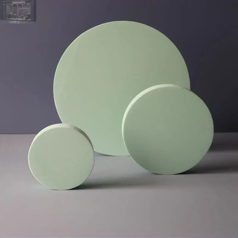 Beauty Cosmetics And Skin Care Products Shooting Posing Props Decorative OrnamentsProduct information Color: a set of 3 white rounds, a set of 3 pink rounds, a set of 3 green rounds, a set of 3 blue rounds, a set of 3 nude rounds, a set of bean paste colo
