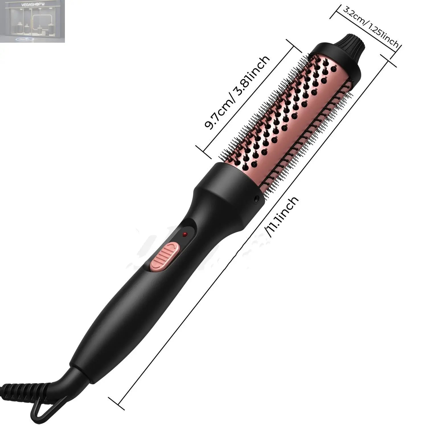 Hair Straightener And Curler Brush Hair Dryer High-power Hot Air VEGASHOP VEGASHOP Hair Straightener And Curler Brush Hair Dryer High-power Hot Air