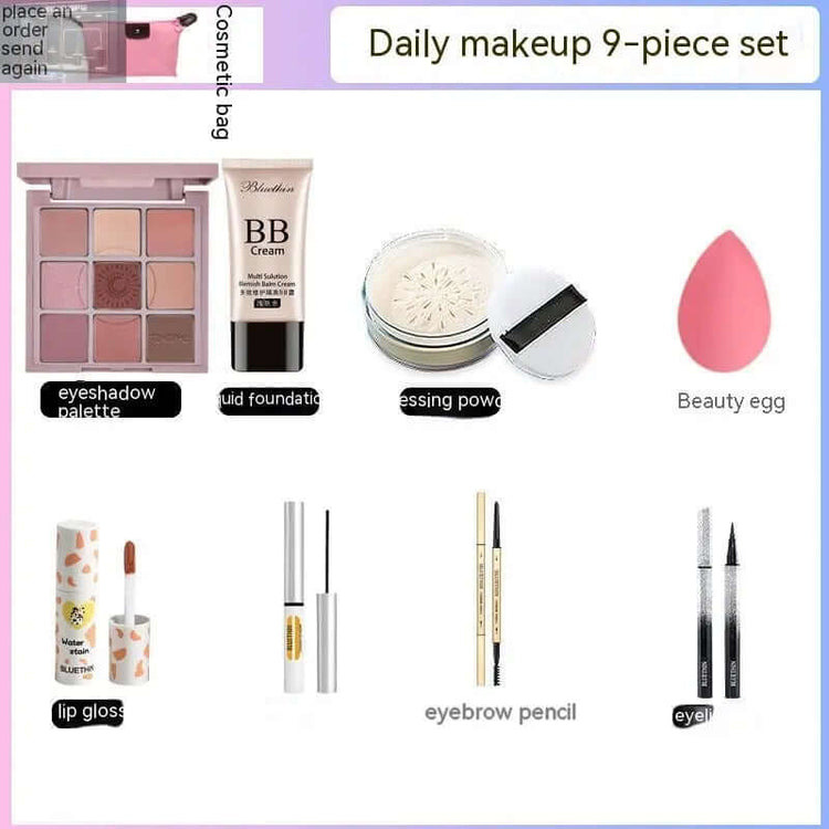 Cosmetics Suit Makeup Full SetProduct information: Color classification: Makeup Set [random three pieces] carefully, 40 sets of makeup [one set to solve the makeup problem], 32 sets of makeup [in order to get cosmetic bag], 25 sets of cosmetics [order cos