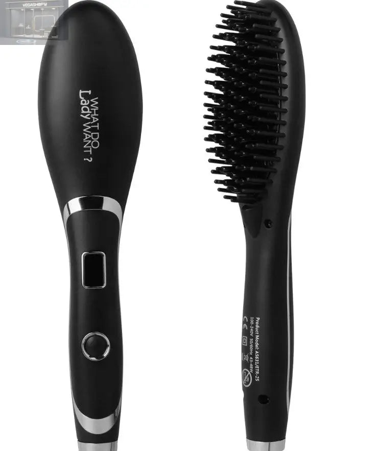 Ceramic Hair Straightening Brush VEGASHOP VEGASHOP Ceramic Hair Straightening Brush