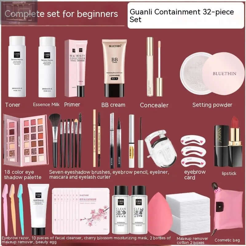 Cosmetics Suit Makeup Full SetProduct information: Color classification: Makeup Set [random three pieces] carefully, 40 sets of makeup [one set to solve the makeup problem], 32 sets of makeup [in order to get cosmetic bag], 25 sets of cosmetics [order cos