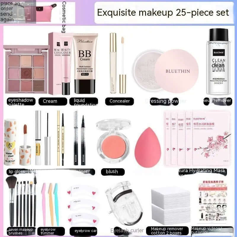 Cosmetics Suit Makeup Full SetProduct information: Color classification: Makeup Set [random three pieces] carefully, 40 sets of makeup [one set to solve the makeup problem], 32 sets of makeup [in order to get cosmetic bag], 25 sets of cosmetics [order cos