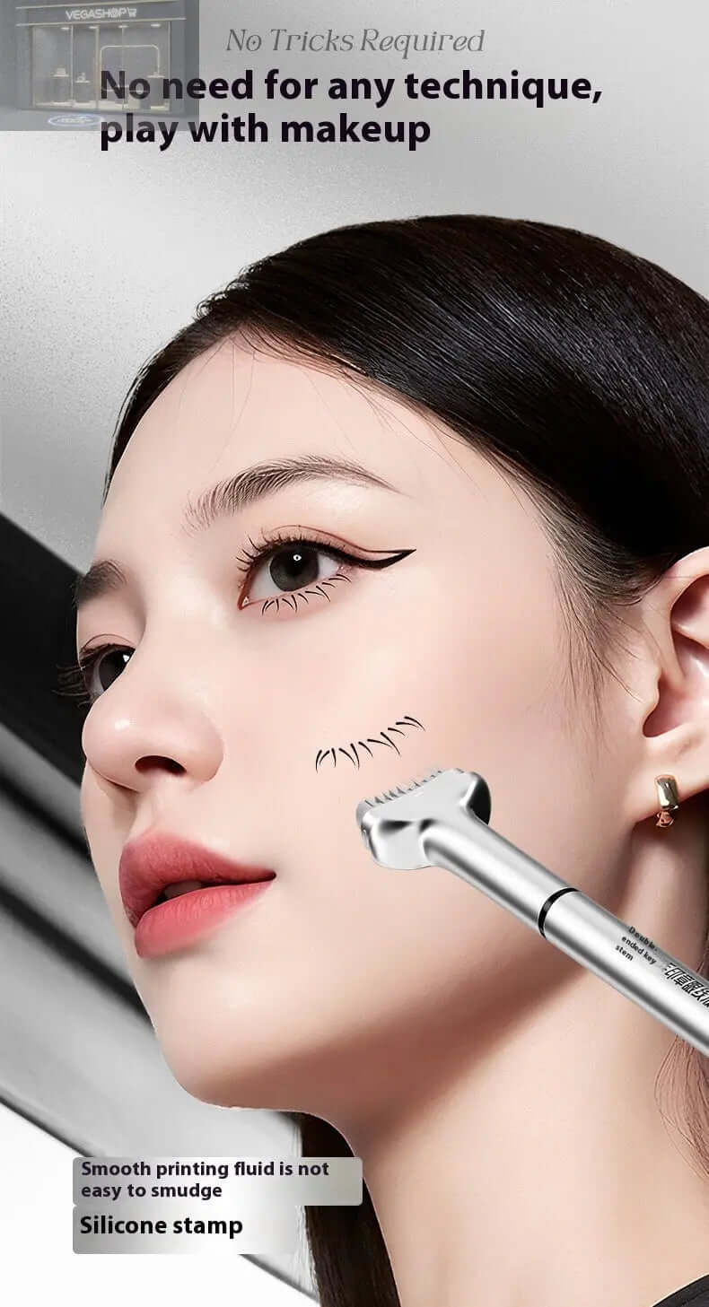 Double-headed Lower Eyelash Stamp Pen Waterproof Natural Long Lasting Eyeliner Beauty ProductsProduct information: Makeup tools classification: other makeup/beauty tools Applicable population: general population Type: eyeliner Color classification: 01