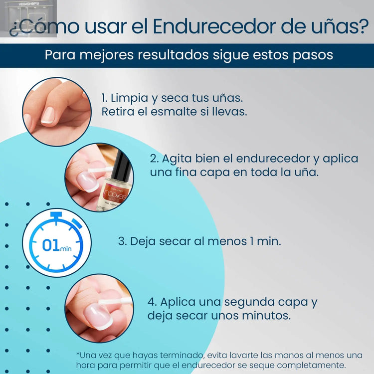 Nail Hardener 15 ml- Endurecedor de uñas - Nooves Nails-3