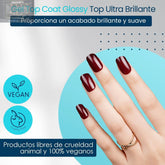 Gel Top Coat Glossy 15ml - Nooves Nails NOOVES NOOVES Gel Top Coat Glossy 15ml - Nooves Nails