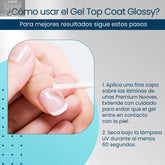 Gel Top Coat Glossy 15ml - Nooves Nails NOOVES NOOVES Gel Top Coat Glossy 15ml - Nooves Nails