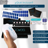 Starter Kit Beauty Blue - Pack de Iniciación con Top Coat - Royal Blue - Eaux Profondes NOOVES NOOVES Starter Kit Beauty Blue - Pack de Iniciación con Top Coat - Royal Blue - Eaux Profondes