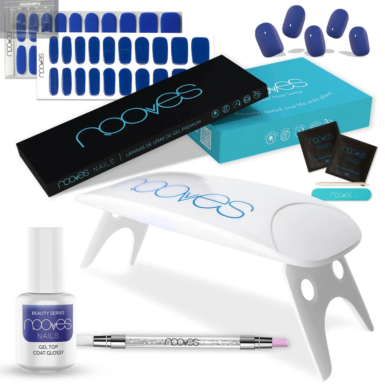 Starter Kit Beauty Blue - Pack de Iniciación con Top Coat - Royal Blue - Eaux Profondes NOOVES NOOVES Starter Kit Beauty Blue - Pack de Iniciación con Top Coat - Royal Blue - Eaux Profondes