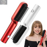 USB Portable Hot Air Comb Rechargable Professional Hair Dryer Brush 2 In1 Mini Hair Straightener Curler Brush Hair Styler VEGASHOP VEGASHOP USB Portable Hot Air Comb Rechargable Professional Hair Dryer Brush 2 In1 Mini Hair Straightener Curler Brush Hair Styler