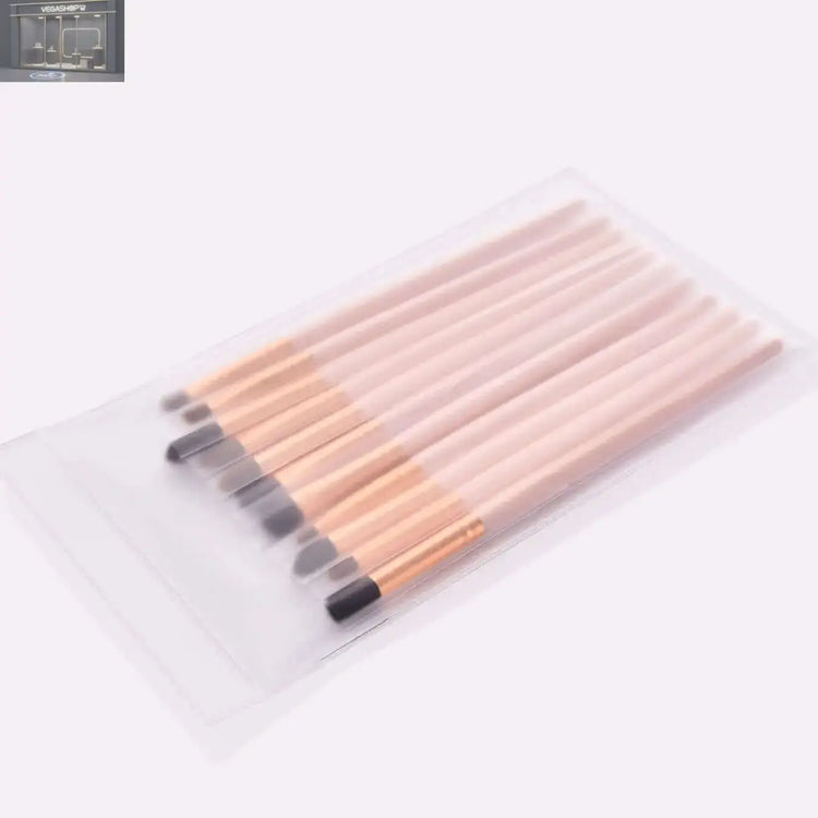 Makeup Wooden Handle Powder Gold Beauty Tools Makeup BrushProduct information: Brush set count: 11 Brush material: Nylon Brush bag type: bagged Brush handle material: wooden handle Brush handle specification: long rod Hair length specification: 1.5cm Tota
