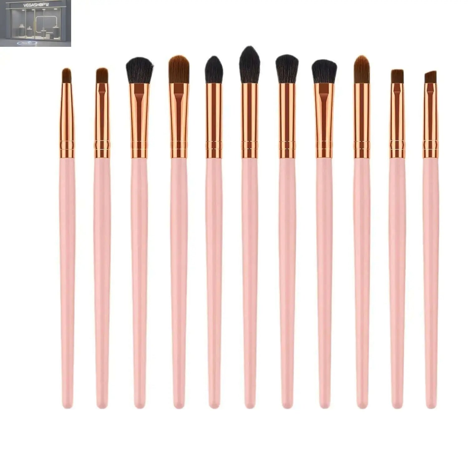 Makeup Wooden Handle Powder Gold Beauty Tools Makeup BrushProduct information: Brush set count: 11 Brush material: Nylon Brush bag type: bagged Brush handle material: wooden handle Brush handle specification: long rod Hair length specification: 1.5cm Tota