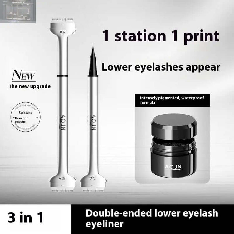 Double-headed Lower Eyelash Stamp Pen Waterproof Natural Long Lasting Eyeliner Beauty ProductsProduct information: Makeup tools classification: other makeup/beauty tools Applicable population: general population Type: eyeliner Color classification: 01