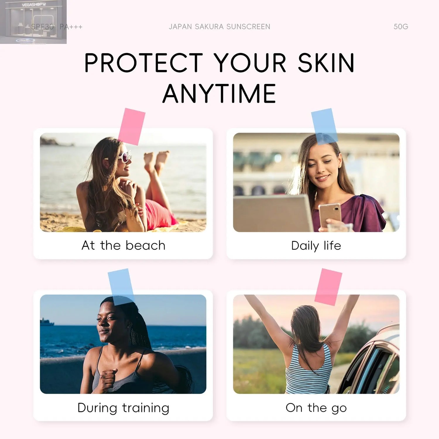 Cherry Blossom SunscreenSPF30 Isolation Skin Care ProductsProduct information: Applicable people: general Specification: Standard specifications Applicable skin type: Universal Net content: 50 Category: cream Packing list: Sunscreen * 1 Product Image:suns