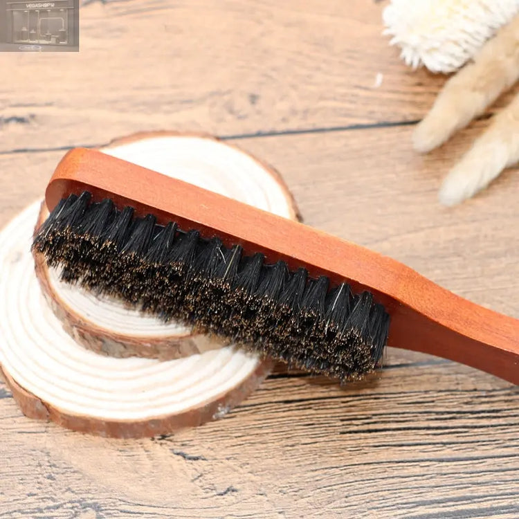 Wooden Handle Pig Bristle Brush Cleaning Broken Hair Brush Hair Salon Tool VEGASHOP VEGASHOP Wooden Handle Pig Bristle Brush Cleaning Broken Hair Brush Hair Salon Tool